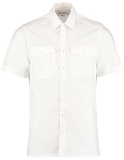 Kustom Kit Men´s Tailored Fit Pilot Shirt Short Sleeve KK133 bedrucken