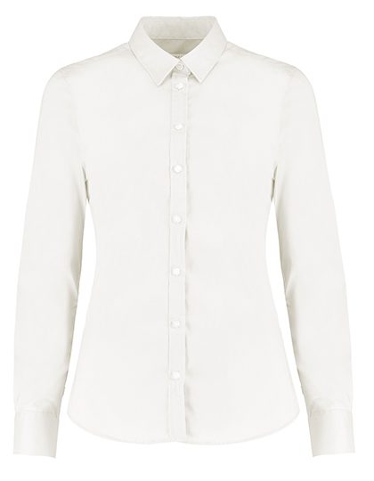 Kustom Kit Women´s Tailored Fit Stretch Oxford Shirt Long Sleeve KK782 bedrucken