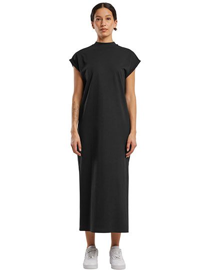 Build Your Brand Ladies Long Extended Shoulder Dress BY302 bedrucken