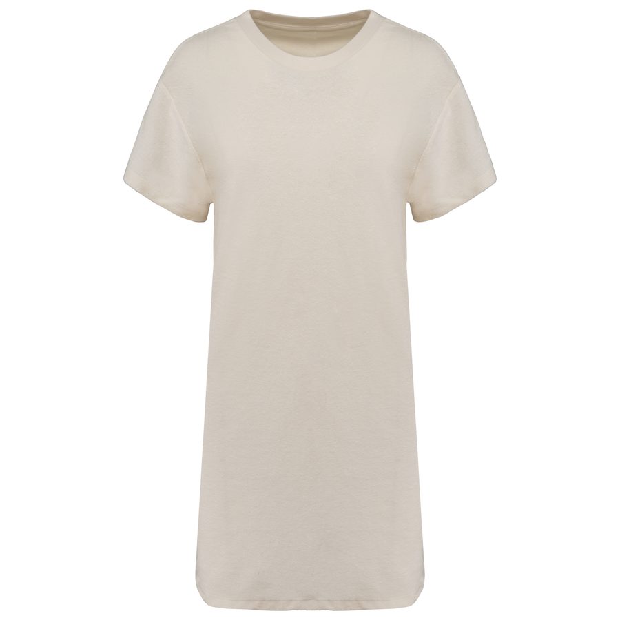 Native Spirit Damen-T-Shirt-Kleid aus Frottee mit überschnittener Schulterpartie NS5028 bedrucken