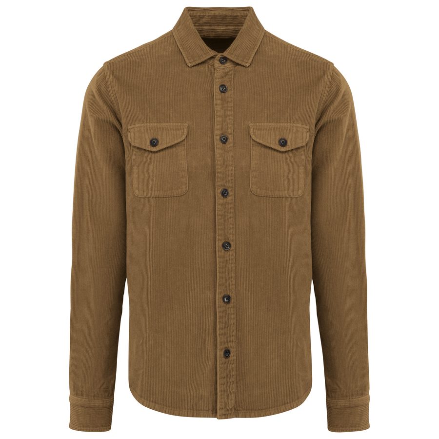 Spasso ausgewaschene Herren-Hemdjacke aus Kord SP519 bedrucken