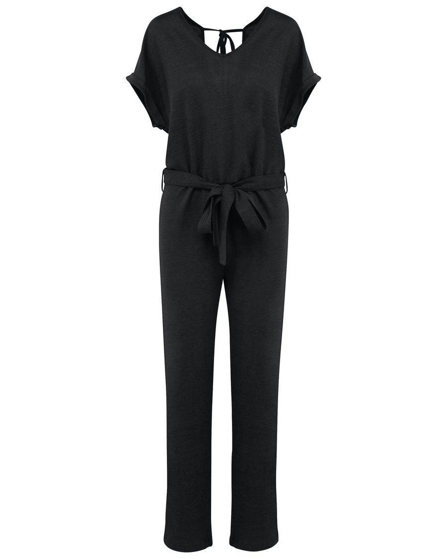 Spasso Overall aus Leinenstrickstoff mit kurzen Ärmeln für Damen SP5004 bedrucken