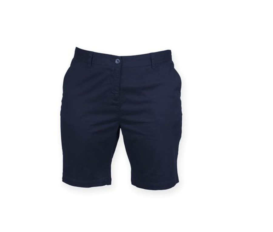 Front Row Ladies' Stretch Chino Shorts FR606 bedrucken